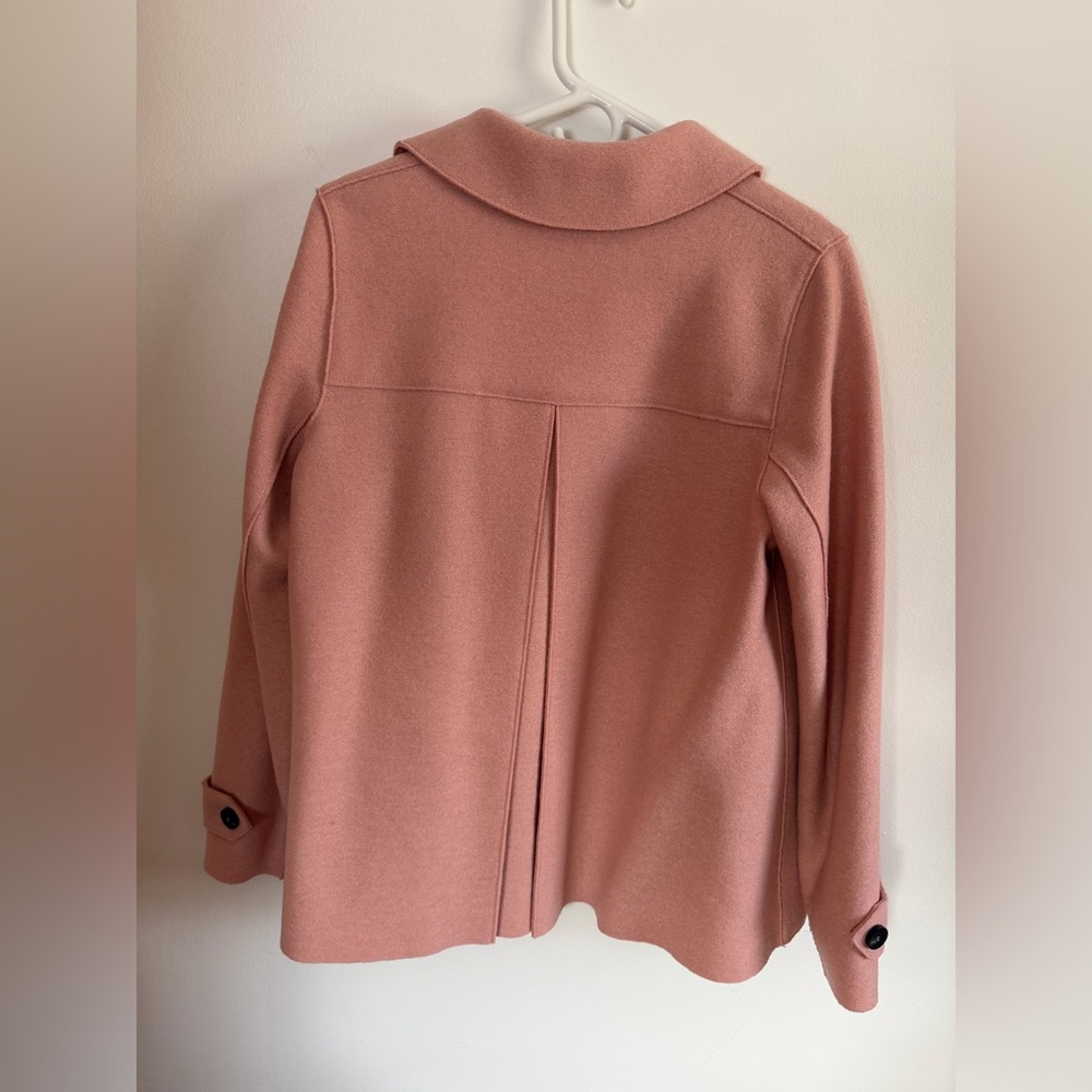 Harris Wharf London Women's Pea Coat in Pink - Picture 6 of 9
